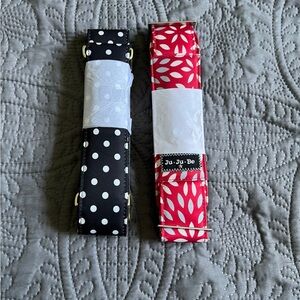 Ju-Ju-Be Black Polka Dot and Red Leaf Strap Set